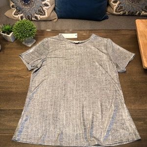 ⭐️Metallic Silver/Black T-Shirt